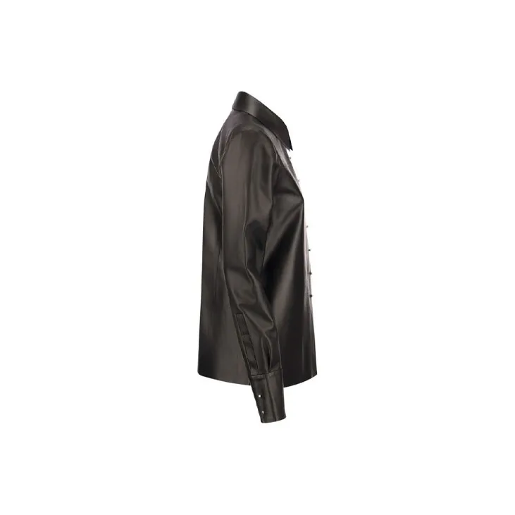 SportMax Leather Jackets Women's Black-2