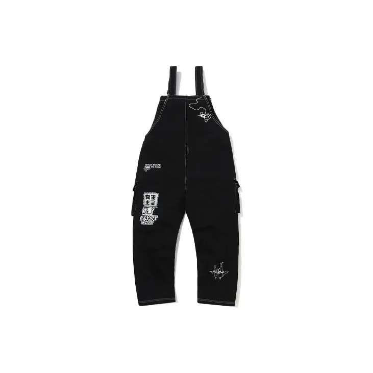 X girl X LINING Sports Fashion Collection Overalls Women's Black-1