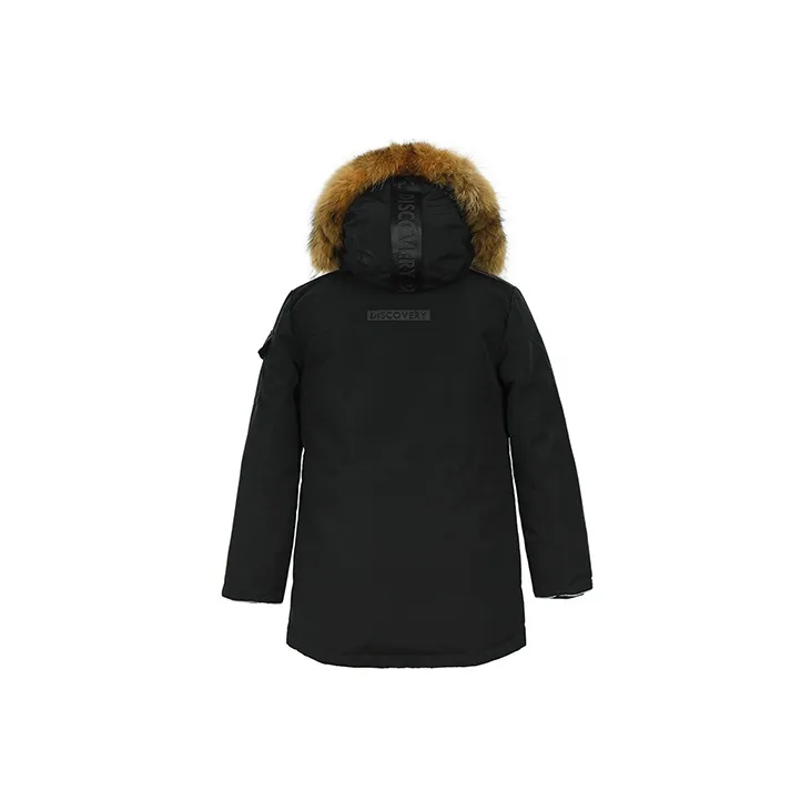 Discovery Expedition Solid Color Hooded Thickened Mid Length Down Jacket Women's-8