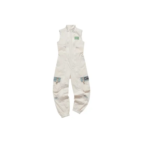 White Mountaineering FILA FUSION Hakusan L Collaboration Collection Jumpsuits Women's Maple White