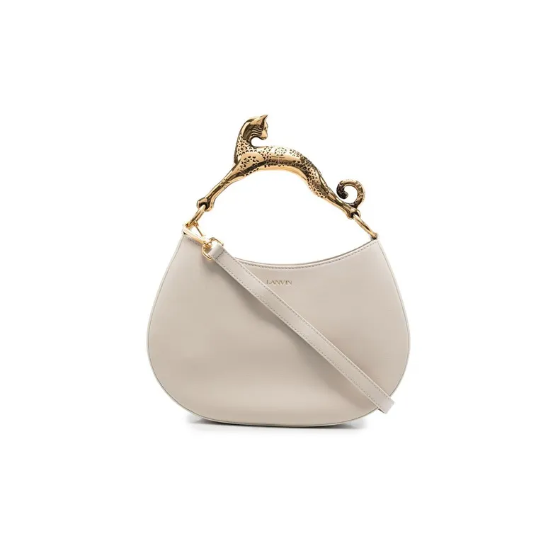 Lanvin Sheepskin One Shoulder Handbag Women's White-0