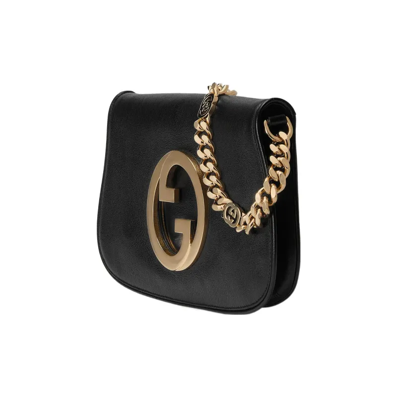 GUCCI Blondie Leather Chain Bag Shoulder Bag Crossbody Bag, Shoulder Bag Women's Black-4