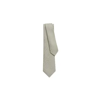 HERMES Faconnee New H Ties Men Gray Yellow