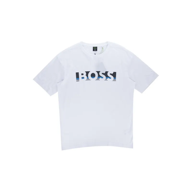 HUGO BOSS Short Sleeved T Shirts Men's White-4