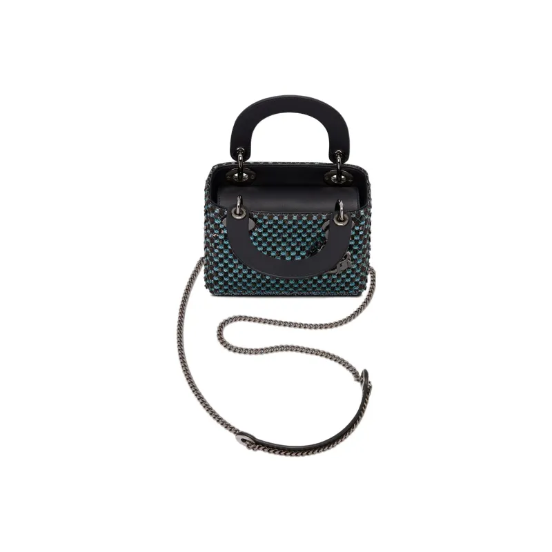 DIOR Lady Dior Cow Leather Dior Bag Handbag Shoulder Bag Crossbody Bag Mini Women's Sky Blue-2