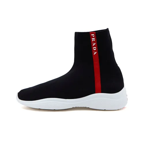 PRADA High-Top Casual Shoes Women's Black