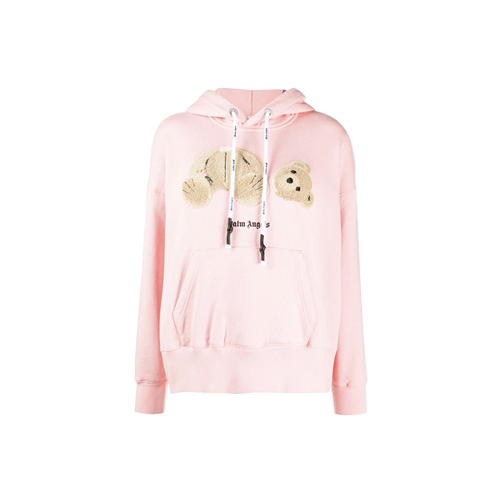 PALM ANGELS Bear Over Hoodie Pink Brown POIZON