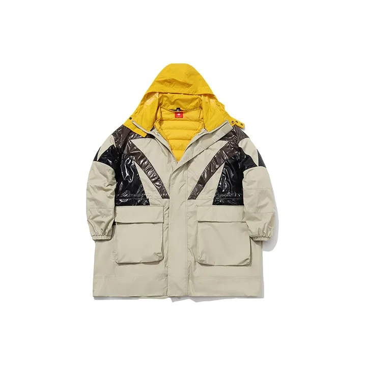 LiNing Down Jacket Women's Yellow Gray-2