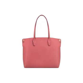 Furla Paradiso Cow Leather Totes Handbag Shoulder Bag Large Size Women's Pink