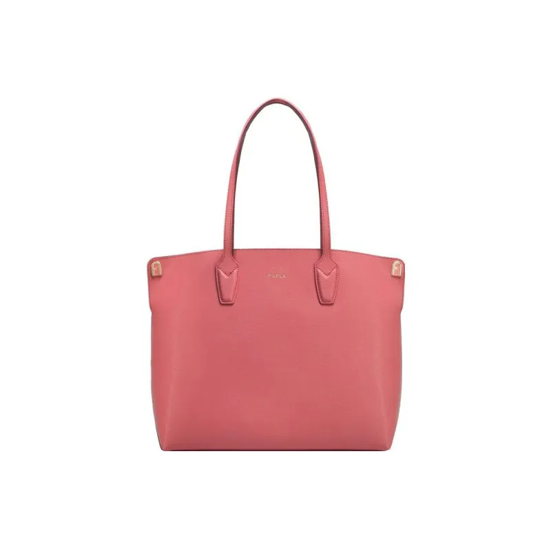 Furla Paradiso Cow Leather Totes Handbag Shoulder Bag Large Size Women's Pink-0