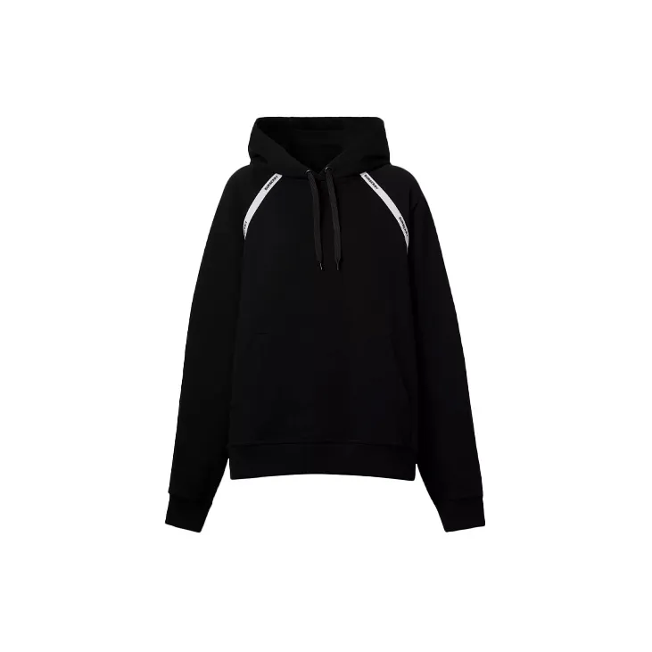 Burberry Logo Tape Hoodie 'Black'-0
