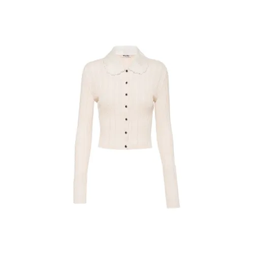 MIU MIU Cashmere Sweaters Women's Beige