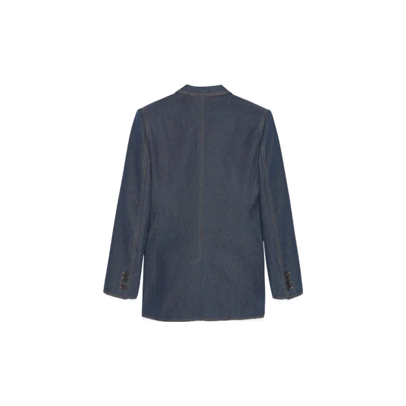 SAINT LAURENT Single breasted Denim Blazer-1