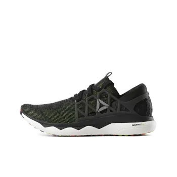 Reebok Floatride Run Flexweave Anti-Slip Wear-Resistant Low-Top Running Shoes Black Green White