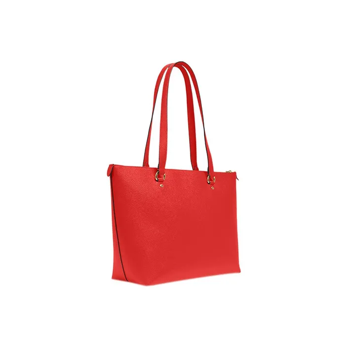COACH Gallery Leather Tote Bag Shopping Bag Handbag Shoulder Bag Large Size Women's Red-1