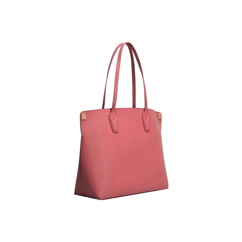 Furla Paradiso Cow Leather Totes Handbag Shoulder Bag Large Size Women's Pink-1