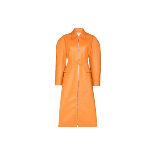 Bottega Veneta Leather Jackets Women's Orange