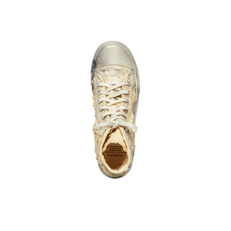 Balenciaga Paris High 'Destroyed - White'-2