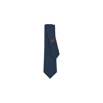HERMES Luggage Collection Ties Men Blue