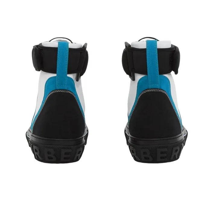 Burberry Sub High-Top Laced-Up Trainer Black Blue White-3