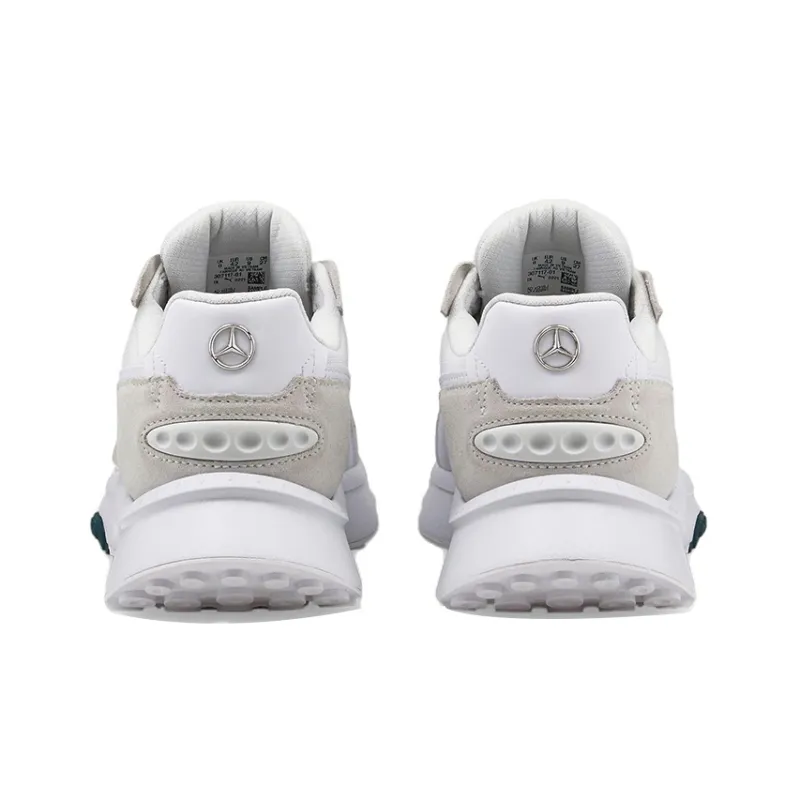 PUMA MAPF1 Wild Rider Motorsport Cushioned Slip-Resistant Lightweight Low-Top Casual Shoes Men's White Gray-3