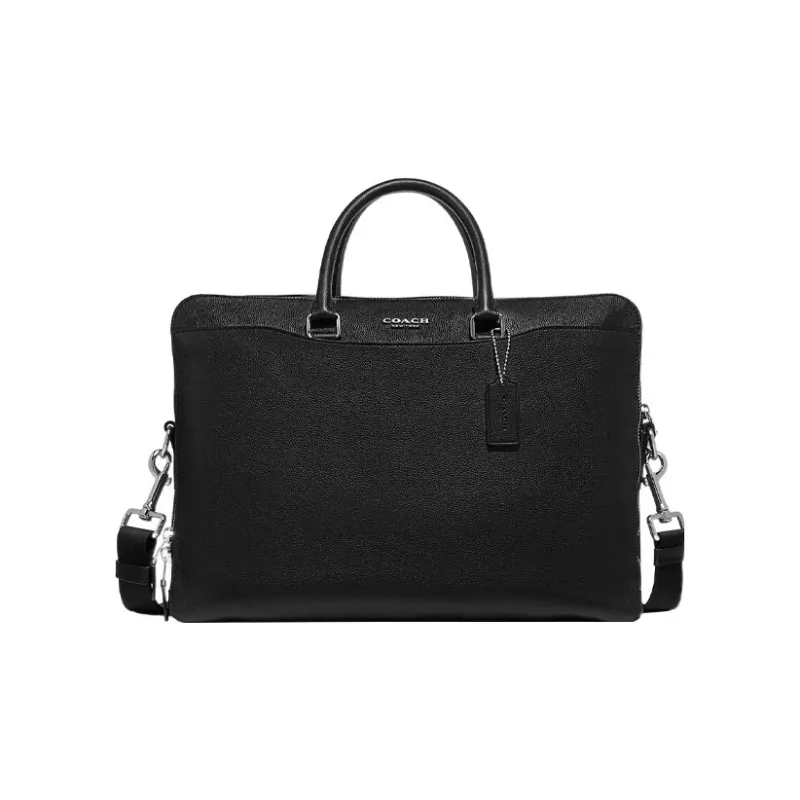 COACH Beckett Cow Leather Portable Crossbody Bag Shoulder Bag Large Size Men's Black-0