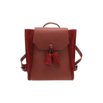 LONGCHAMP Leather Backpack Women's Red
