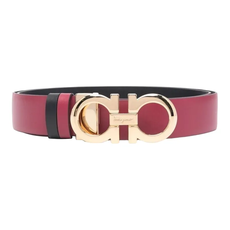 Ferragamo Leather Belts Unisex Red-0