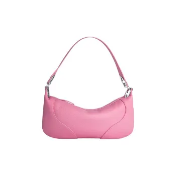By Far Amira Grained Cow Leather Shoulder Bag Handbag Shoulder Bag Large Size Women's Pink