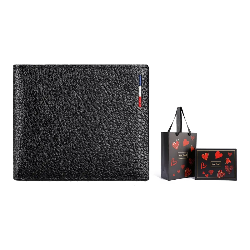 Ace Paul Top Grain Cow Leather Wallet Regular Men's Black-72