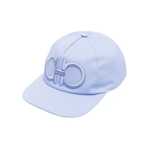 FERRAGAMO Cotton Baseball Caps Unisex Blue