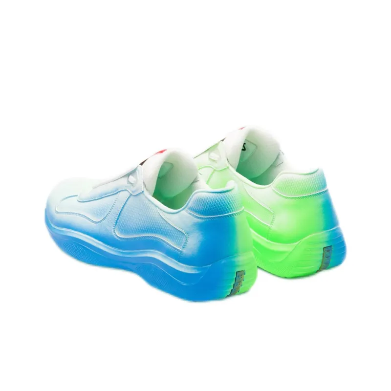 Cass x PRADA Rel3ase Wear-Resistant Low-Top Athletic Shoes Unisex Fluorescent Blue Green Gradient-3