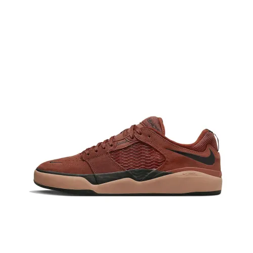 Nike SB Ishod Skateboard Shoes Unisex Low-Top Red Brown