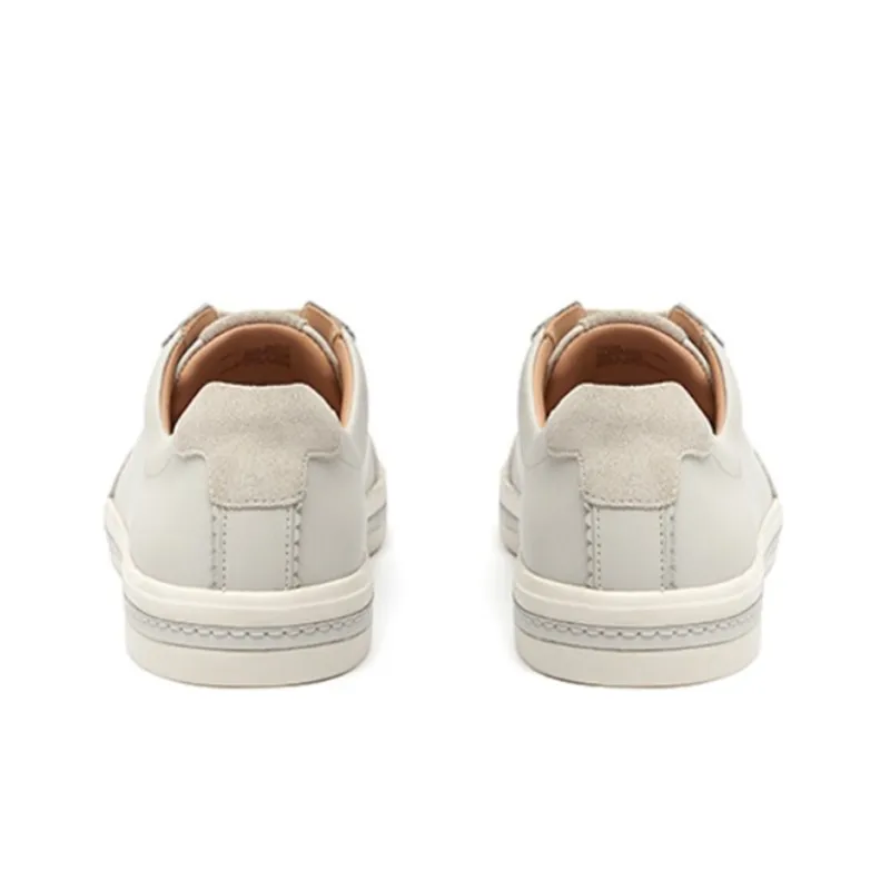 Clarks Stylish Skateboarding Shoes Women's White-3