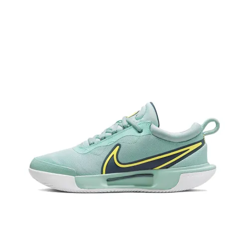 Nike Court Zoom Pro Tennis Shoes Women's Low-Top Green/Yellow