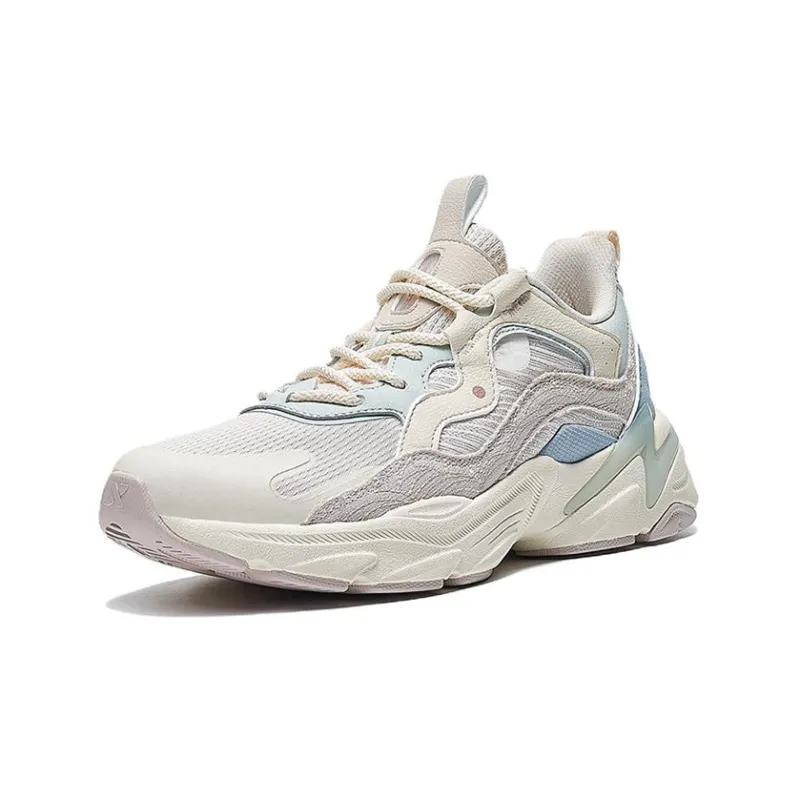 XTEP 48° Casual Shoes Women's Low Top Ivory Pink/Light Gray Blue/Gray-1