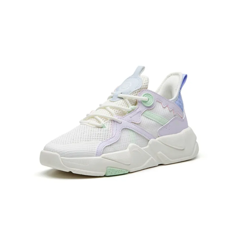 Anta Life Collection G6 Cushioning Anti Slip And Wear Resistant Low Top Sports Casual Shoes Women's White Purple Blue-2