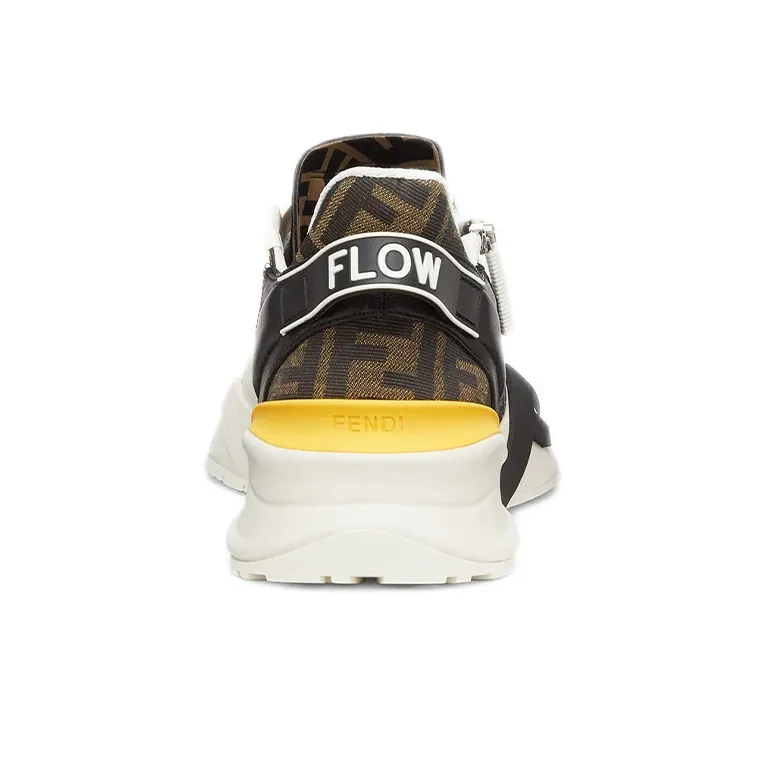 FENDI Flow Low Top Black Brown-3