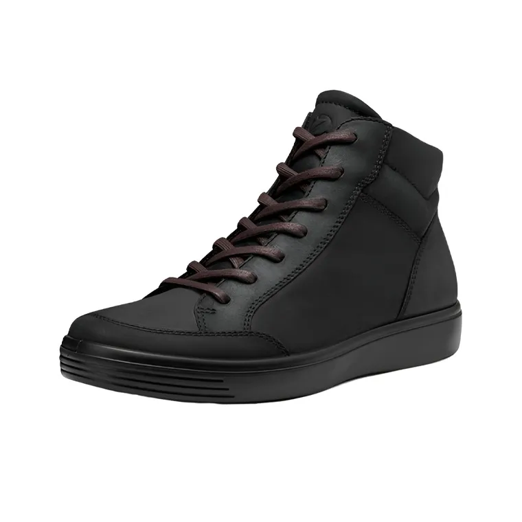 Ecco Soft Cool High Top Stylish Skateboarding Shoes Men's Black-2