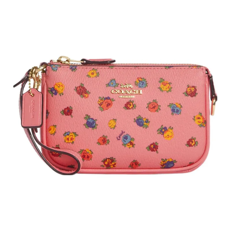 COACH Nolita Coated Canvas With Leather Shoulder Bag, Pochette, Clutch Mini Women's Pink-0