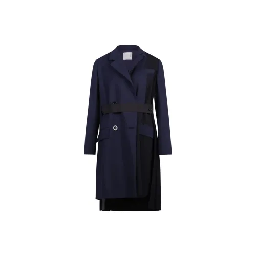 Sacai Coats Women's Blue