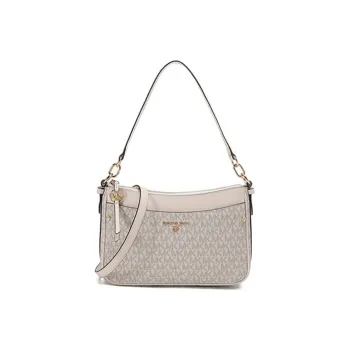 MICHAEL KORS Jet Set Charm Artificial Leather Shoulder Bag, Portable Crossbody Bag Women's Vanilla White