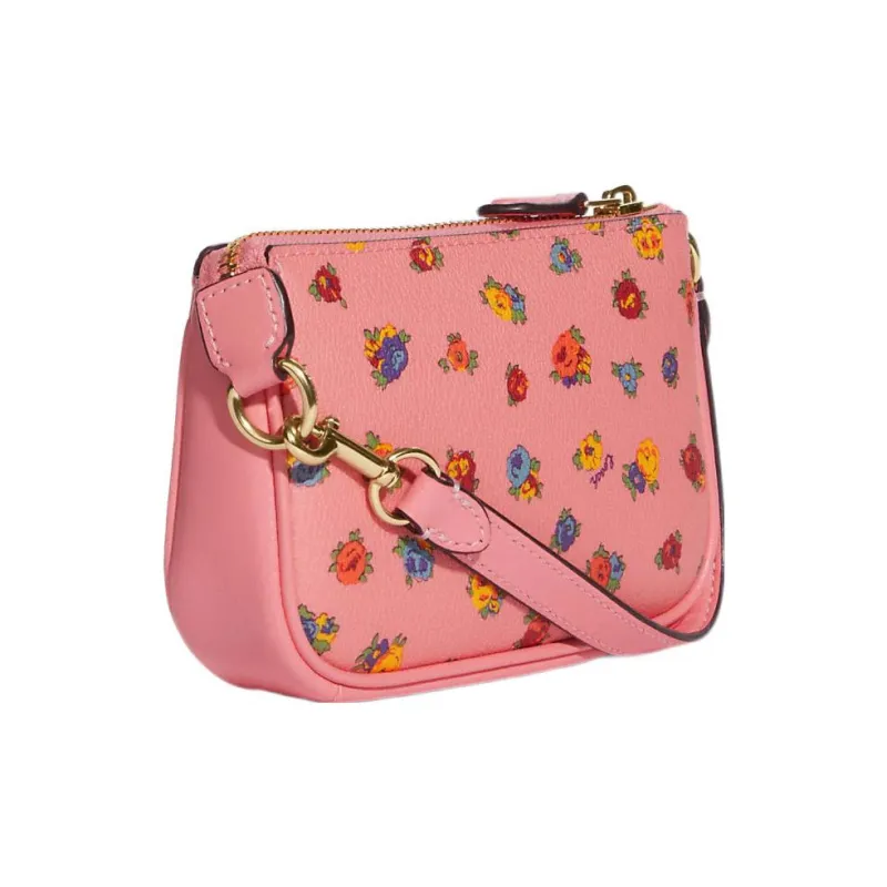 COACH Nolita Coated Canvas With Leather Shoulder Bag, Pochette, Clutch Mini Women's Pink-1