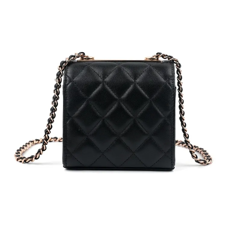 CHANEL Trendy Cc Lambskin Shoulder Bag, Crossbody Bag Mini Women's Black-1