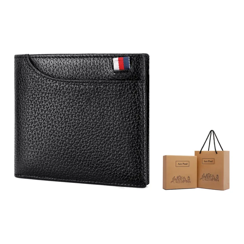Ace Paul Cow Leather Wallet Men's Black-10