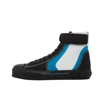 Burberry Sub High Top Laced Up Trainer Black Blue White