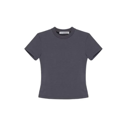 Fax Copy Express T-Shirts Women's Gray