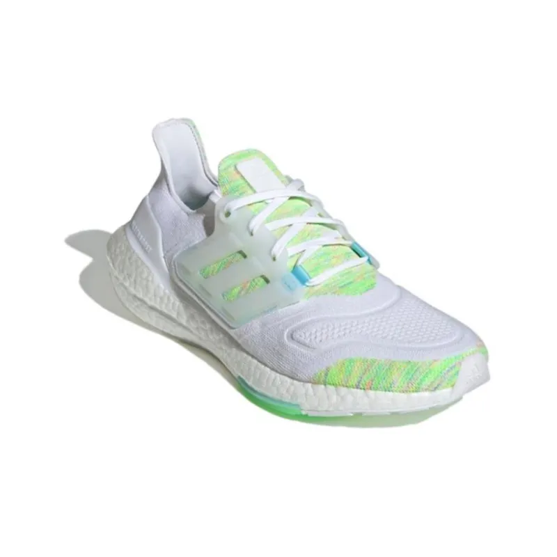 Adidas Ultra Boost 22 White Bliss Blue Solar Green-2