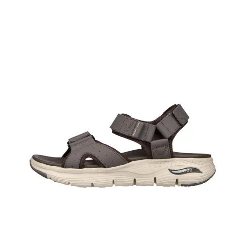 Skechers Arch Fit Series Beach Sandals Men Brown/White