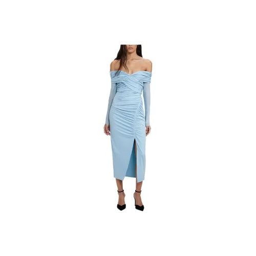 Self-portrait Long-Sleeved Dresses Women's Haze Blue